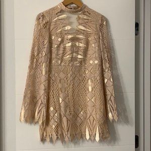 FREE PEOPLE Women Deco Lace Mini Combo Dress | S NWOT